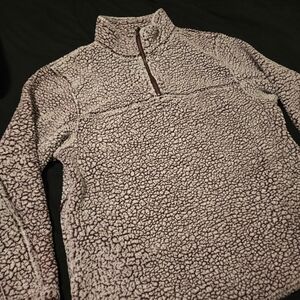 Cozy Sherpa Quarter-Zip Sweater - Cream